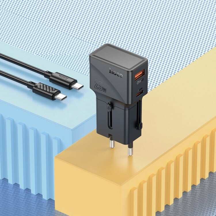 Picture of Hoco AC24 Mini PD25W QC3.0 Universal Travel Charger with Type-C to Type-C Cable