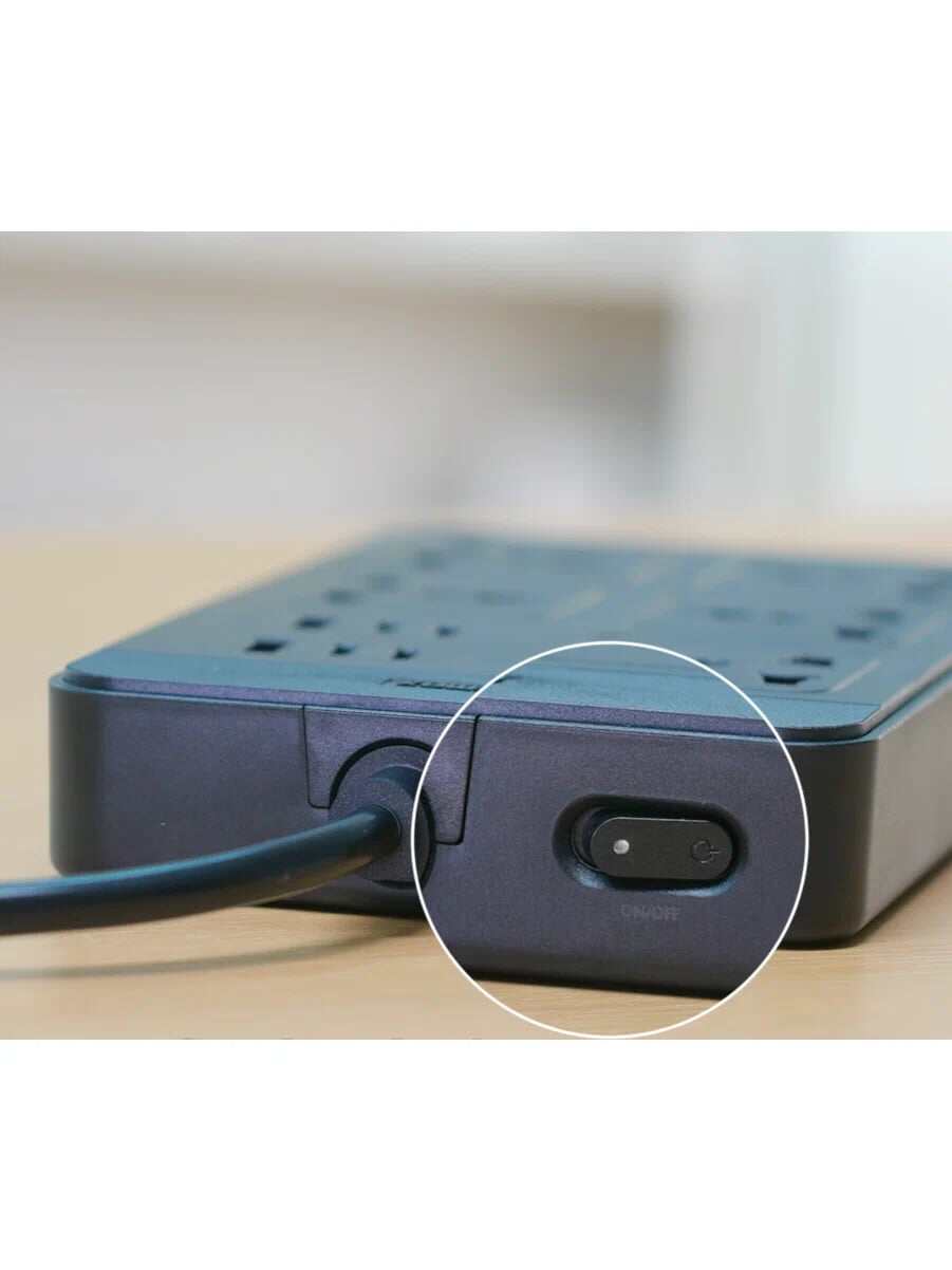 Picture of Remax RP-U195 Power Strip Adapter 2A+4C+5 Sockets 2500W+30W Wire Length 1.5m (EU Plug)