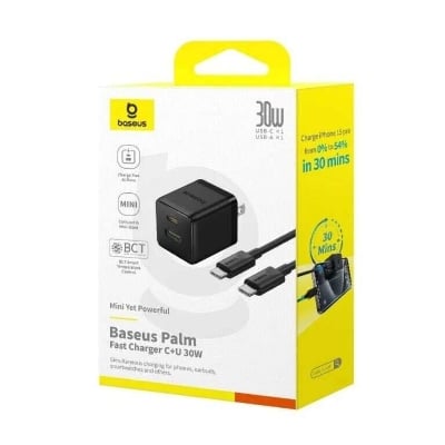 Picture of Baseus Palm 30W Fast Charger C+U With 60W Type-c Cable