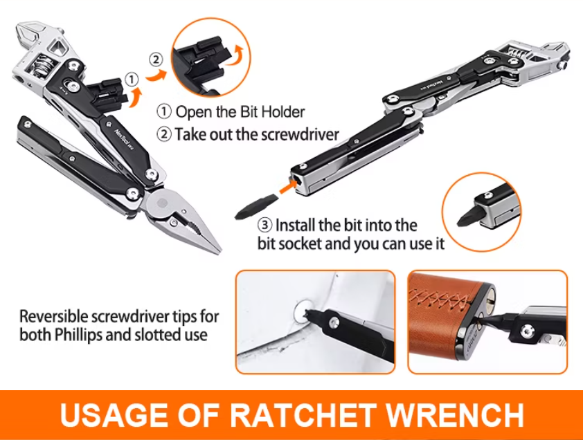 Picture of Nextool W4 Multifunctional Pliers Adjustable Ratchet Wrench Multitool