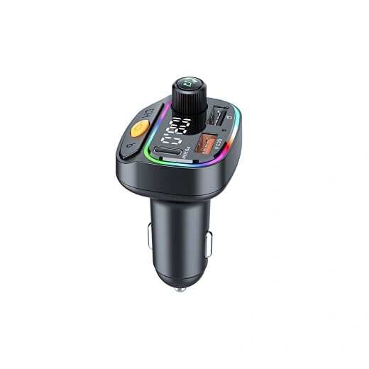 Picture of WiWU Wi-QC031 Bluetooth 5.3 Car FM Transmitter with RGB Lights & 38W Fast Charging (MP3)