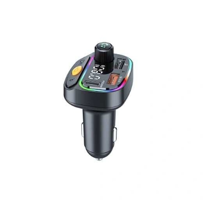Picture of WiWU Wi-QC031 Bluetooth 5.3 Car FM Transmitter with RGB Lights & 38W Fast Charging (MP3)