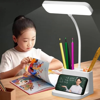 Picture of Multifunctional Dimmable LED Table Lamp with Pen Holder – White