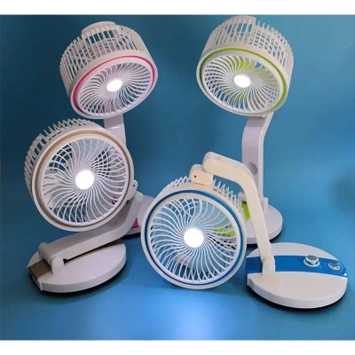 Picture of Rechargeable Folding Fan with LED Light – Multicolor