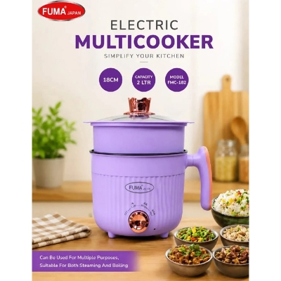 Picture of Multifunctional Non-Stick Mini Electric Cooker & Frying Pan – Purple