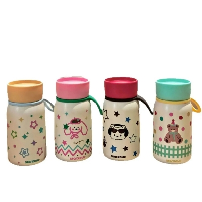 Picture of Portable Insulated Student Water Bottle with Carry Rope, 1 Pc – Multicolor