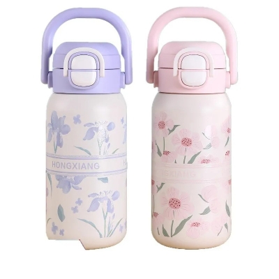Picture of 500ml Stainless Steel Insulated Travel Bottle with Dual Drinking Lid – Multicolor