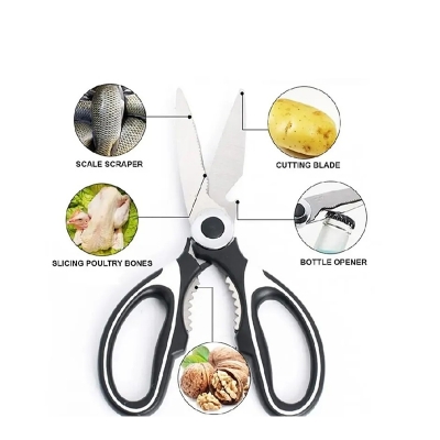 Picture of Multifunctional Kitchen Scissors for Meat, Poultry, Fish & Vegetables – Black