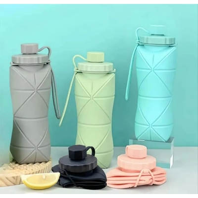 Picture of Portable Foldable Silicone Sports Water Bottle – Multicolor