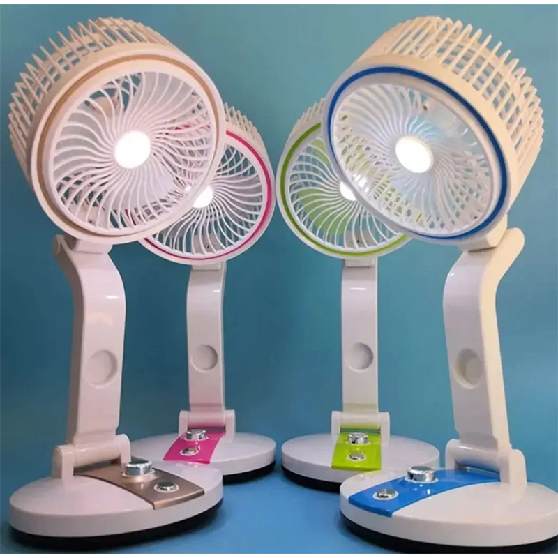 Picture of Rechargeable Folding Fan with LED Light – Multicolor