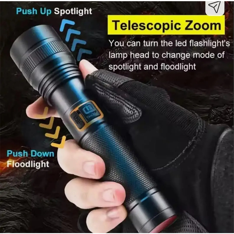 Picture of Sanford 10,000mAh Powerful LED Torch Light – Black