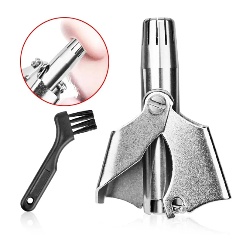 Picture of Stainless Steel Manual Nose Hair Trimmer, Washable & Portable – Silver