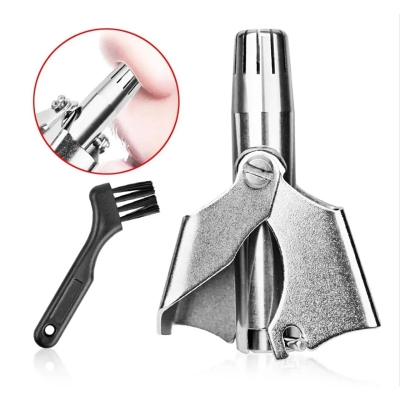 Picture of Stainless Steel Manual Nose Hair Trimmer, Washable & Portable – Silver
