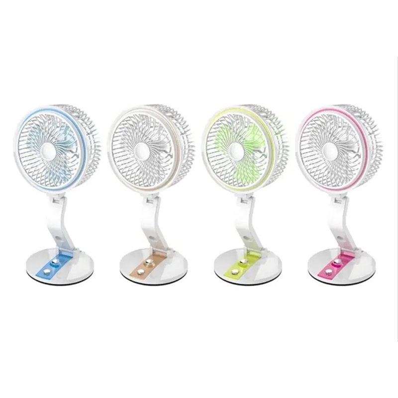 Picture of Rechargeable Folding Fan with LED Light – Multicolor