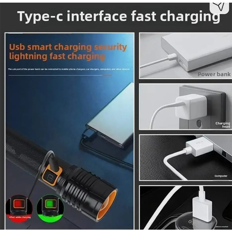 Picture of Sanford 10,000mAh Powerful LED Torch Light – Black