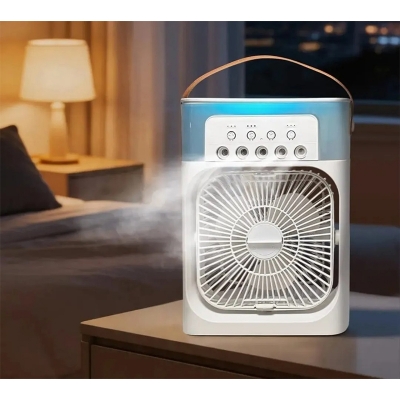 Picture of Mini USB Air Cooler Fan with Humidifier & Water Mist – White