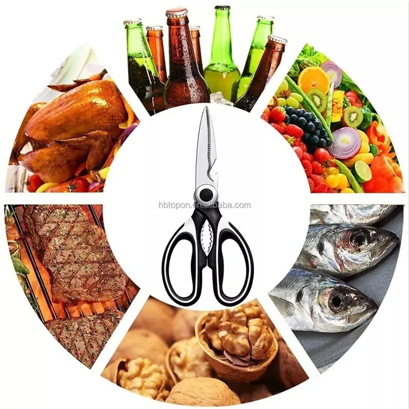 Picture of Multifunctional Kitchen Scissors for Meat, Poultry, Fish & Vegetables – Black