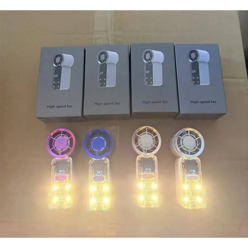 Picture of Portable Mini Handheld Fan with LED Display, USB Rechargeable, 100-Speed Adjustable – Multicolor