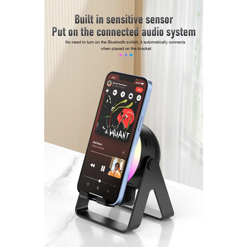 Picture of ZF18 Smile Bracket RGB Bluetooth 5.3 Wireless Speaker with Phone Stand – Multicolor