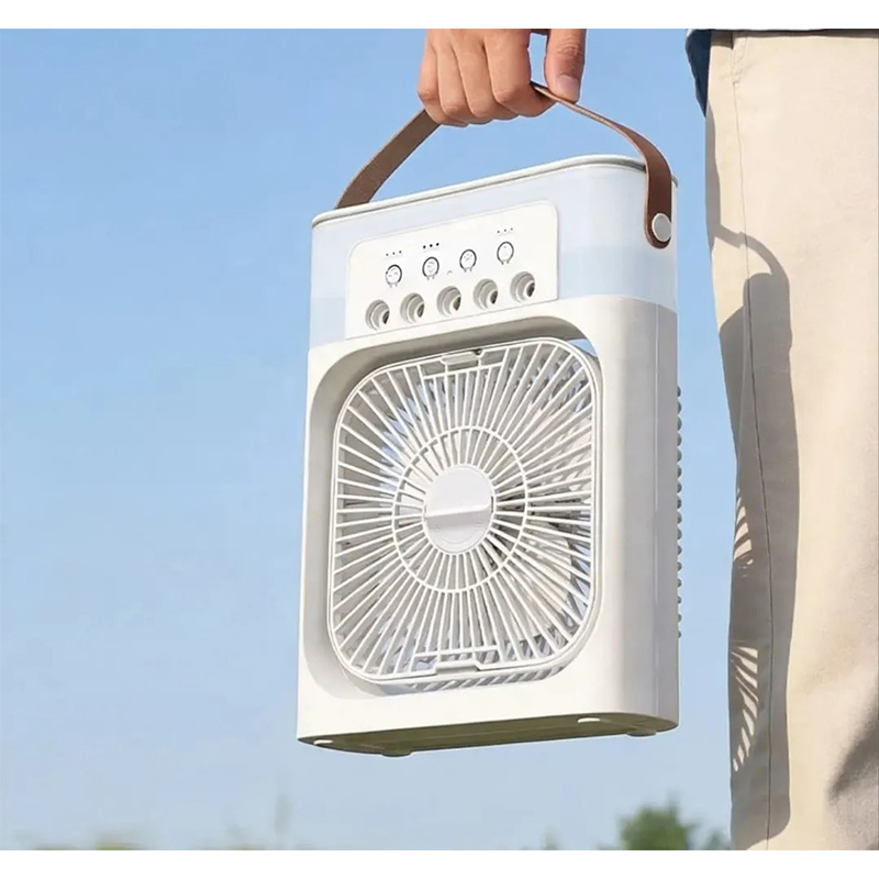 Picture of Mini USB Air Cooler Fan with Humidifier & Water Mist – White