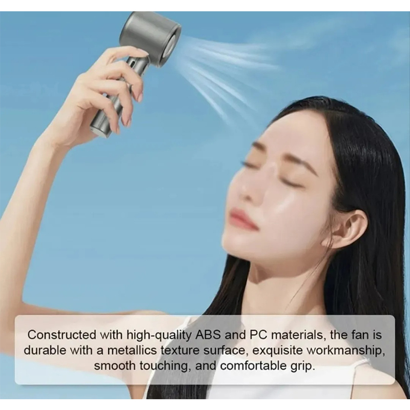 Picture of 120-Speed Portable Mini Handheld Fan with Display, USB Rechargeable – Multicolor