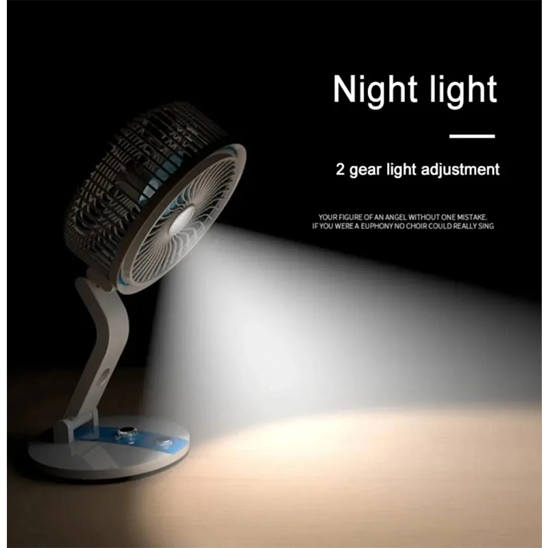 Picture of Rechargeable Folding Fan with LED Light – Multicolor