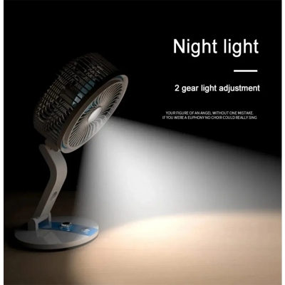Picture of Rechargeable Folding Fan with LED Light – Multicolor