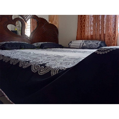 Picture of 4-Piece King-Size Printed Cotton Bed Sheet Set