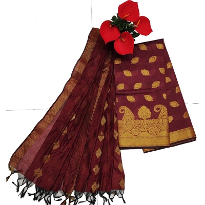 Picture of Women's Jamdani Kameez and Katan Orna Party Set – 2 Pieces