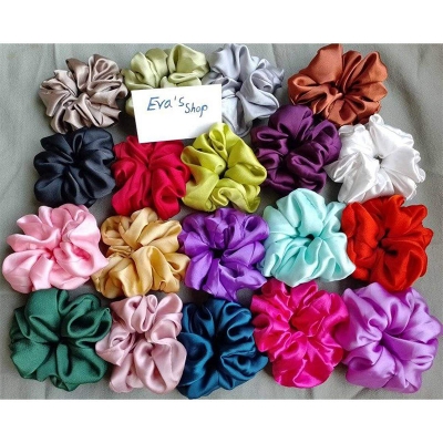 Picture of Mini Satin Silk Scrunchie Set for Girls and Women – 4 Pieces