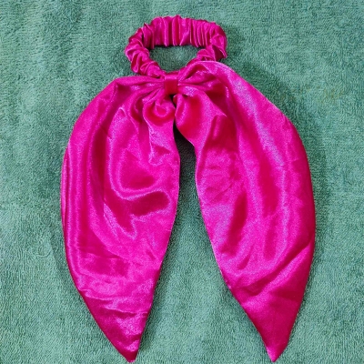 Picture of Silk Scrunchie Bow Hair Band for Girls – 1 Piece