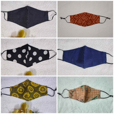Picture of Women's 3-Layer Cloth Face Masks with Nose Bridge – 6 Pieces