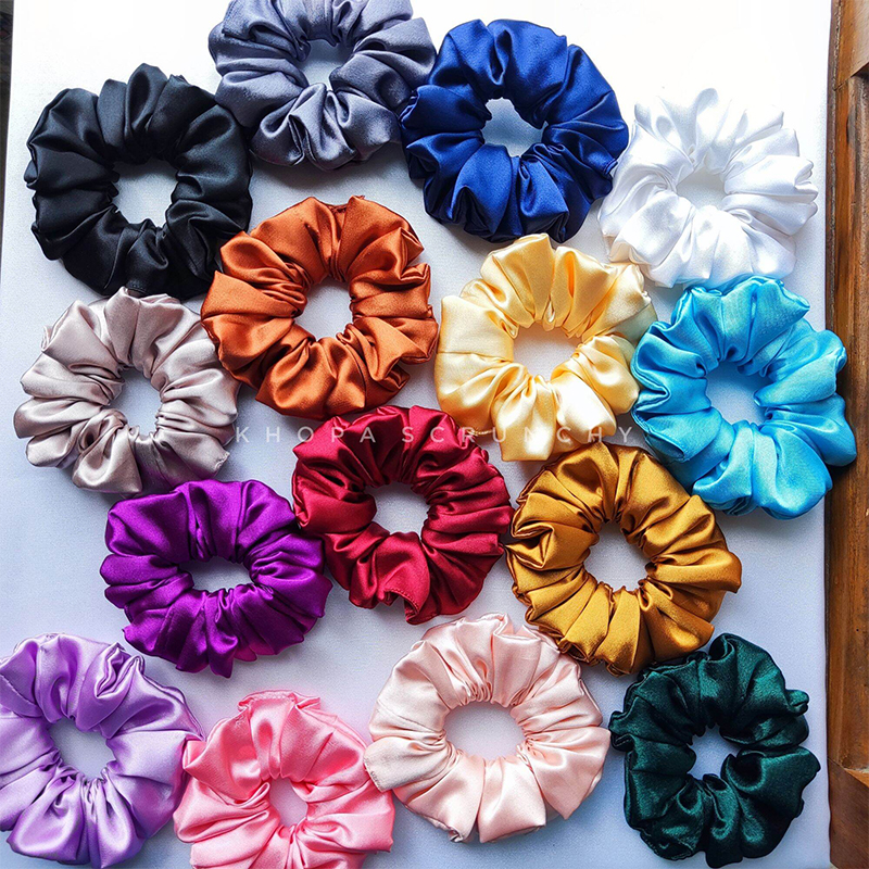 Picture of Mini Satin Silk Scrunchie Set for Girls and Women – 4 Pieces