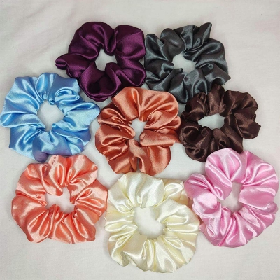 Picture of Mini Satin Silk Scrunchie Set for Girls and Women – 4 Pieces