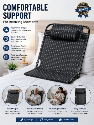 Picture of Premium Adjustable Hospital Bed Back Rest 5-Position Foldable Patient Support