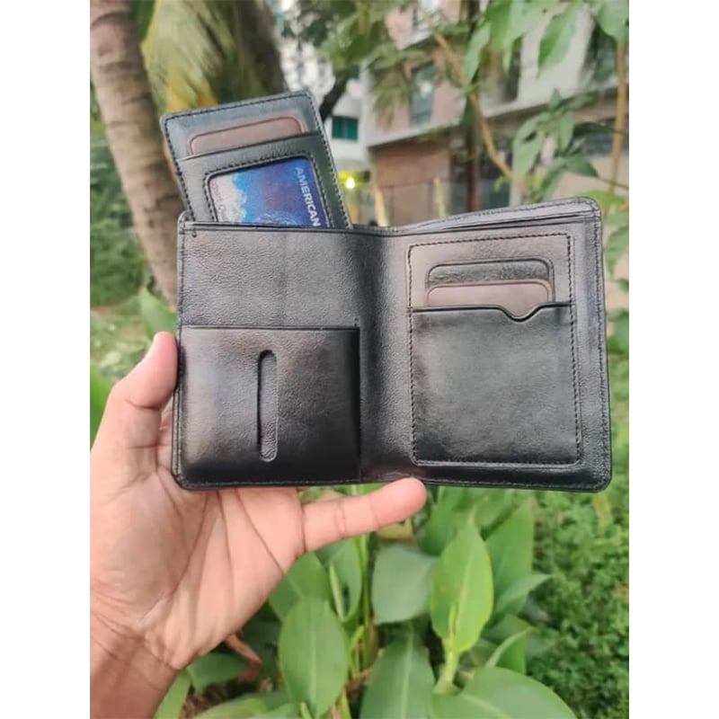 Picture of Black Men's Wallet: Classic Slim Premium Crafted from 100% Pure Cow Leather, wallet for men - Black - One Size
