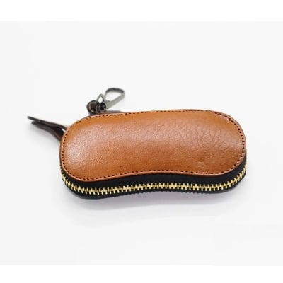 Picture of Leather key ring folder wallet or money bag type key holderbox-black - Contains enduring appeal and value - Creative and unique design elements - Brown - One Size