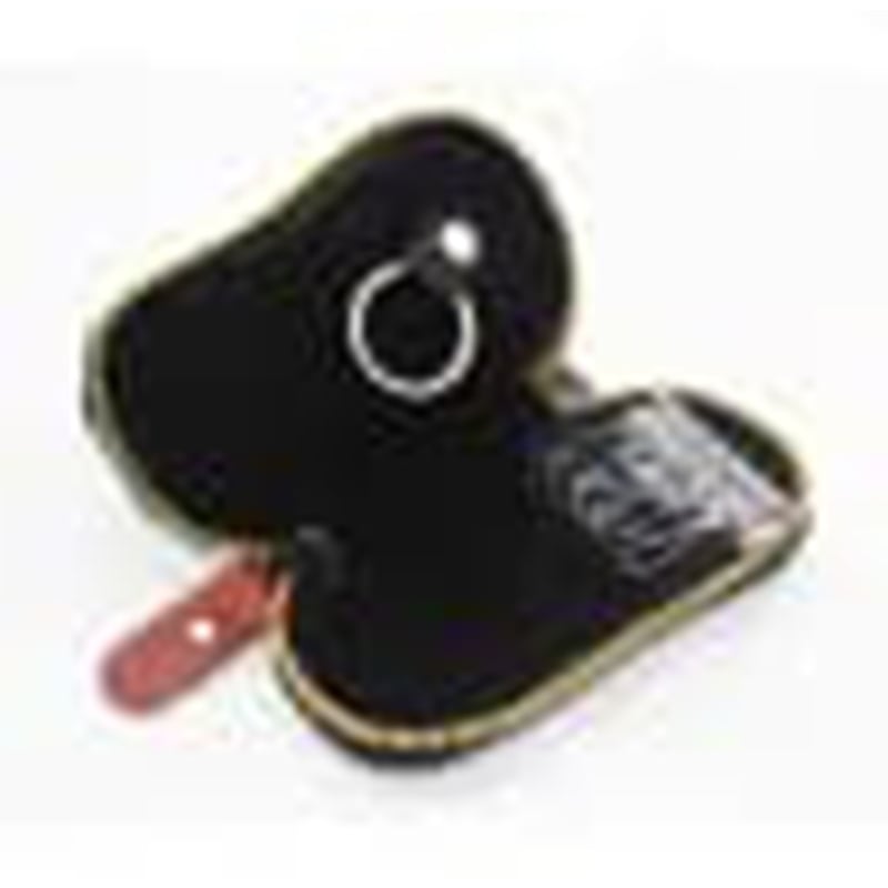 Picture of Leather key ring folder wallet or money bag type key holder box-black - Contains enduring appeal and value - Black - One Size