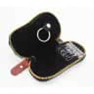 Picture of Leather key ring folder wallet or money bag type key holder box-black - Contains enduring appeal and value - Black - One Size