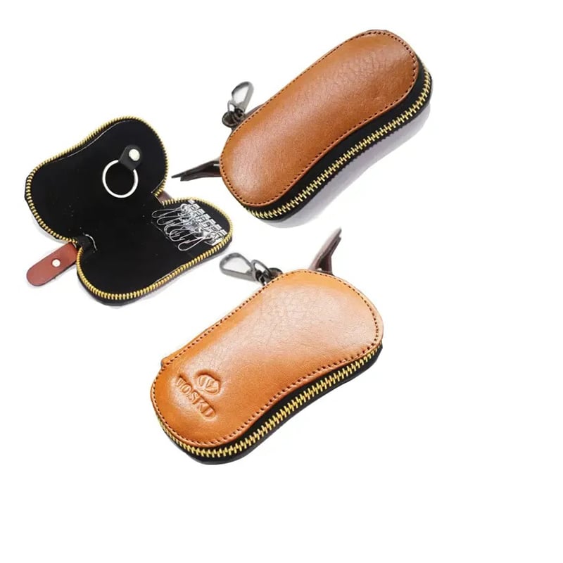 Picture of Leather Key Ring Folder Wallet - Money Bag Type Key Holder/Box - One Size