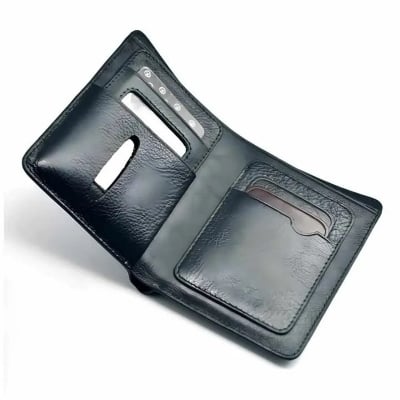 Picture of Black Men's Wallet: Classic Slim Premium Crafted from 100% Pure Cow Leather, wallet for men - Black - One Size