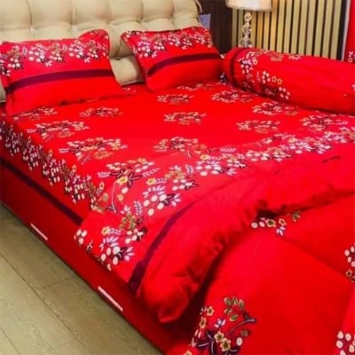 Picture of Zar'rah Shop Luxurious Twill Cotton Bedsheet With Comforter – Premium 5 Piece Set
