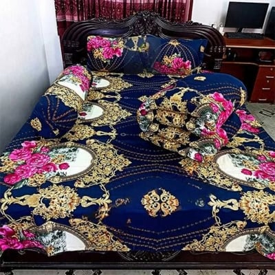 Picture of Zar'rah Shop Luxurious Twill Cotton Bedsheet With Comforter – Premium 5 Piece Set