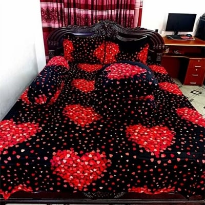 Picture of Zar'rah Shop Luxurious Twill Cotton Bedsheet With Comforter – Premium 5 Piece Set