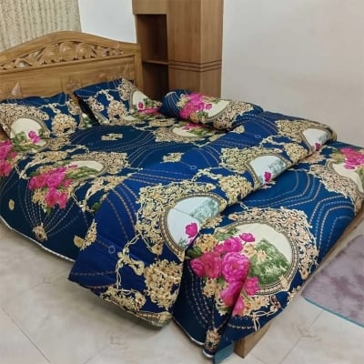 Picture of Zar'rah Shop Luxurious Twill Cotton Bedsheet With Comforter – Premium 5 Piece Set
