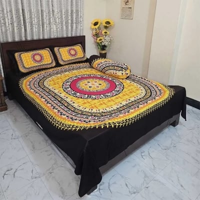 Picture of Zar'rah Shop Luxury King Size Bed Sheet With Matching Pillow Covers (4-Piece Set)