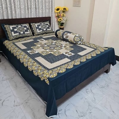 Picture of Zar'rah Shop Luxury King Size Bed Sheet With Matching Pillow Covers (4-Piece Set)