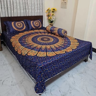 Picture of Zar'rah Shop Luxury King Size Bed Sheet With Matching Pillow Covers (4-Piece Set)