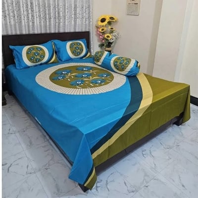 Picture of Zar'rah Shop Luxury King Size Bed Sheet With Matching Pillow Covers (4-Piece Set)