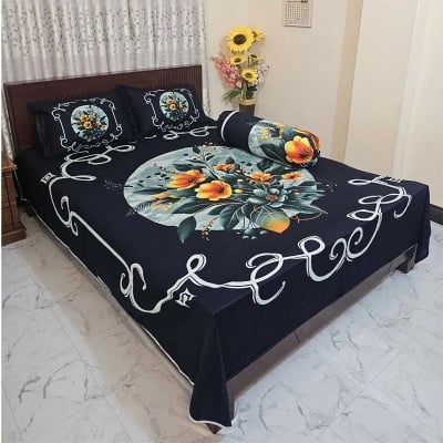 Picture of Zar'rah Shop Luxury King Size Bed Sheet With Matching Pillow Covers (4-Piece Set)